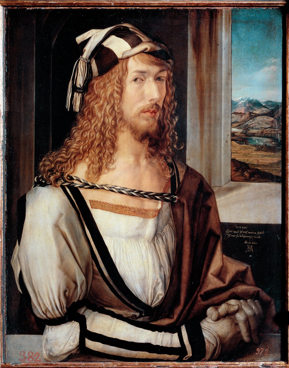 Selvportrett på 26 (olje på tre av Albrecht Dürer