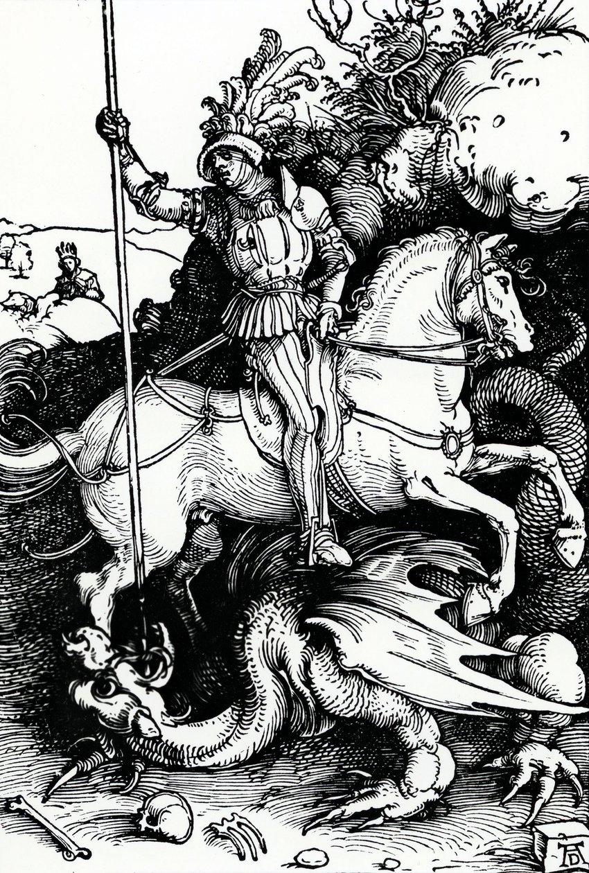 St. George and the Dragon av Albrecht Dürer