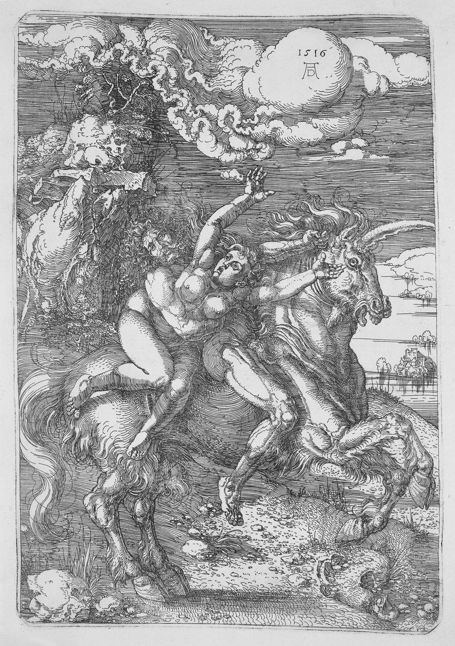 Bortføringen på enhjørningen av Albrecht Dürer