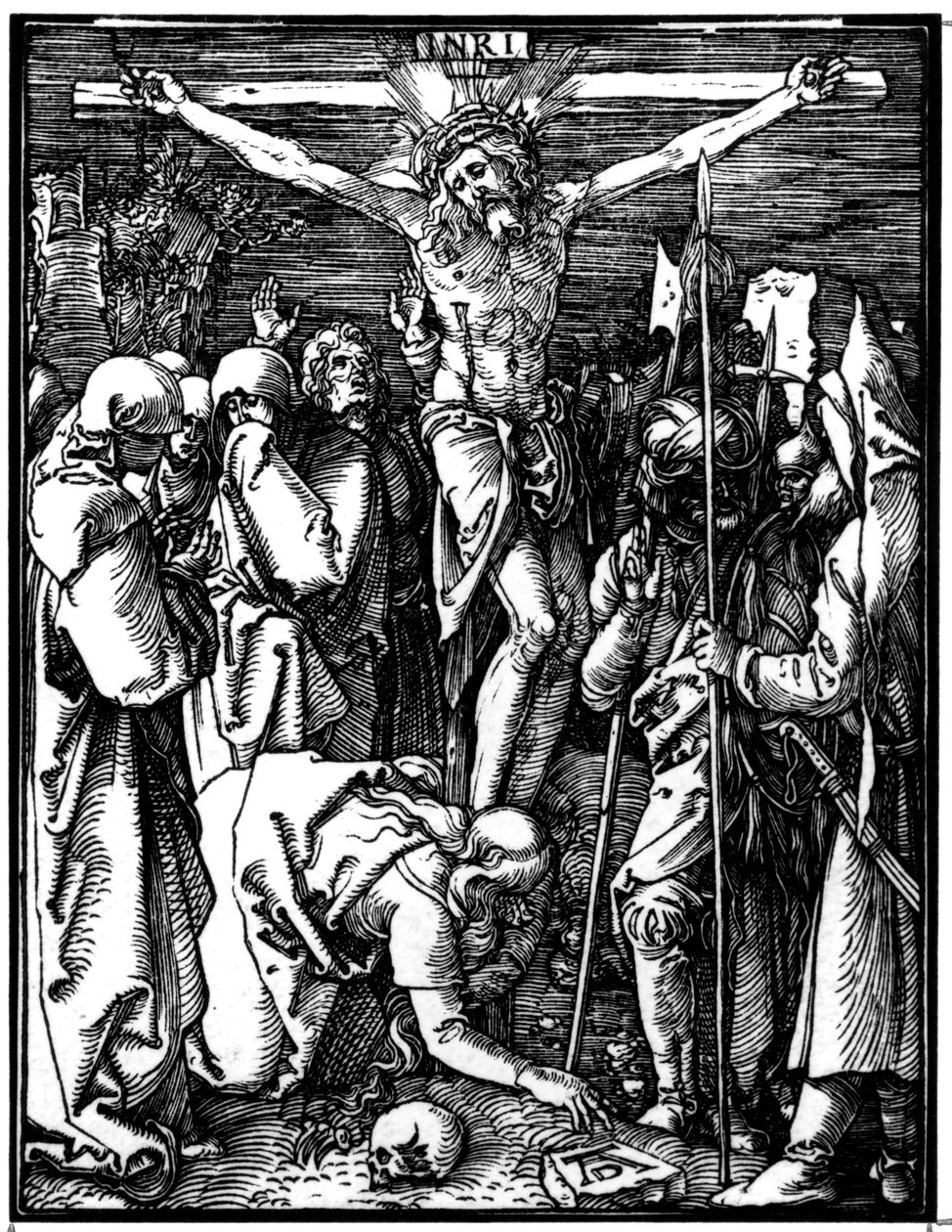 The Crucifixion, fra The Small Passion, ca. 1509-11 (tresnitt) av Albrecht Dürer
