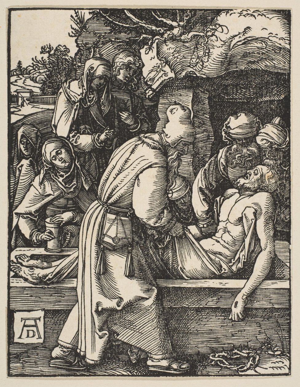 Deponeringen, fra den lille lidenskapen, ca. 1509 av Albrecht Dürer