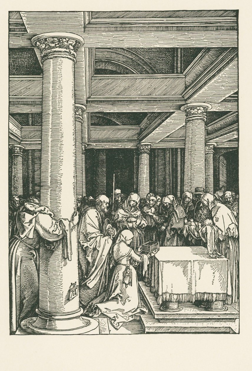Kristi presentasjon i tempelet … av Albrecht Dürer or Duerer
