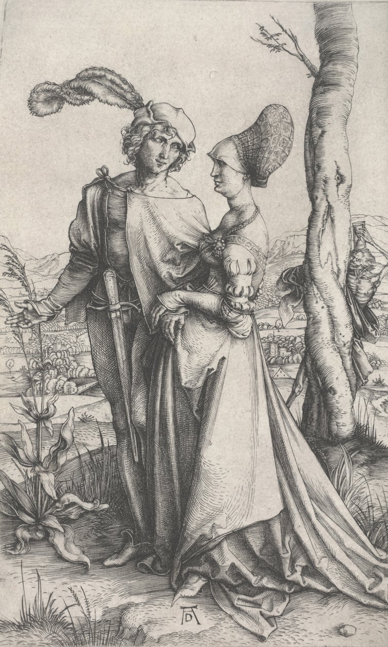 The Promenade, c.1496-1497 (engraving) av Albrecht Dürer