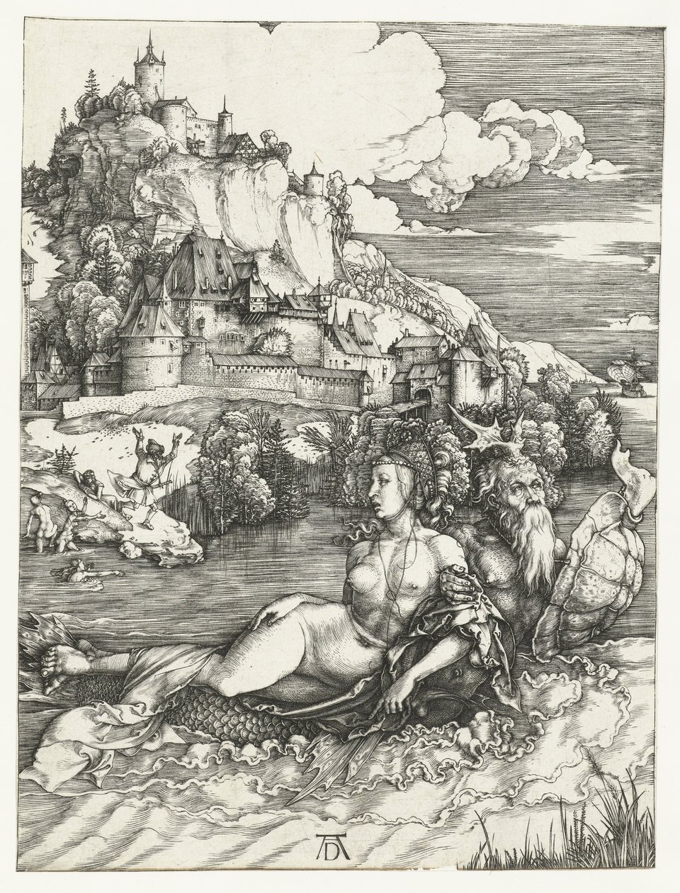 Bortføringen av Amymone av sjømonsteret av Albrecht Dürer or Duerer