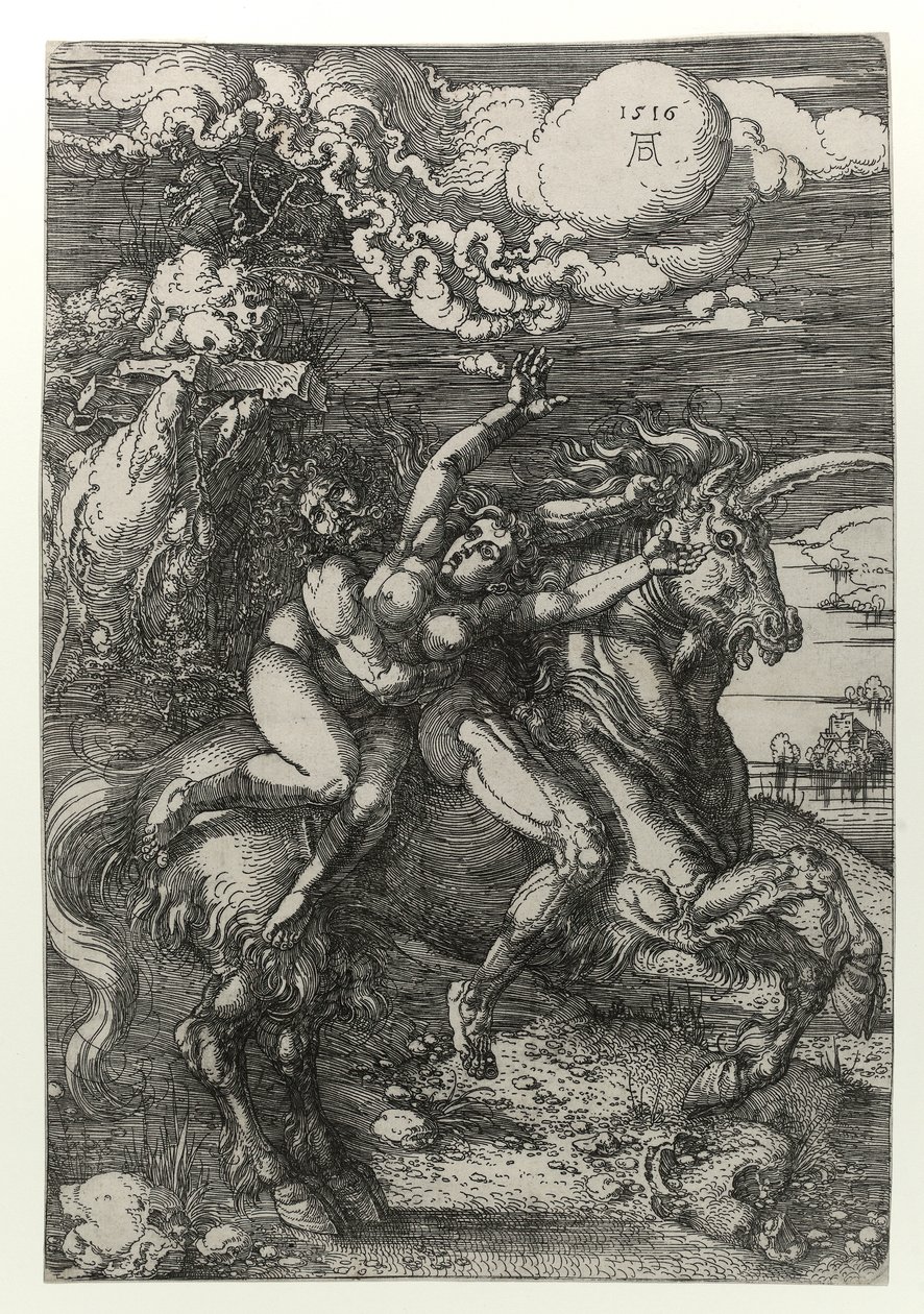 Bortføringen på enhjørningen av Albrecht Dürer