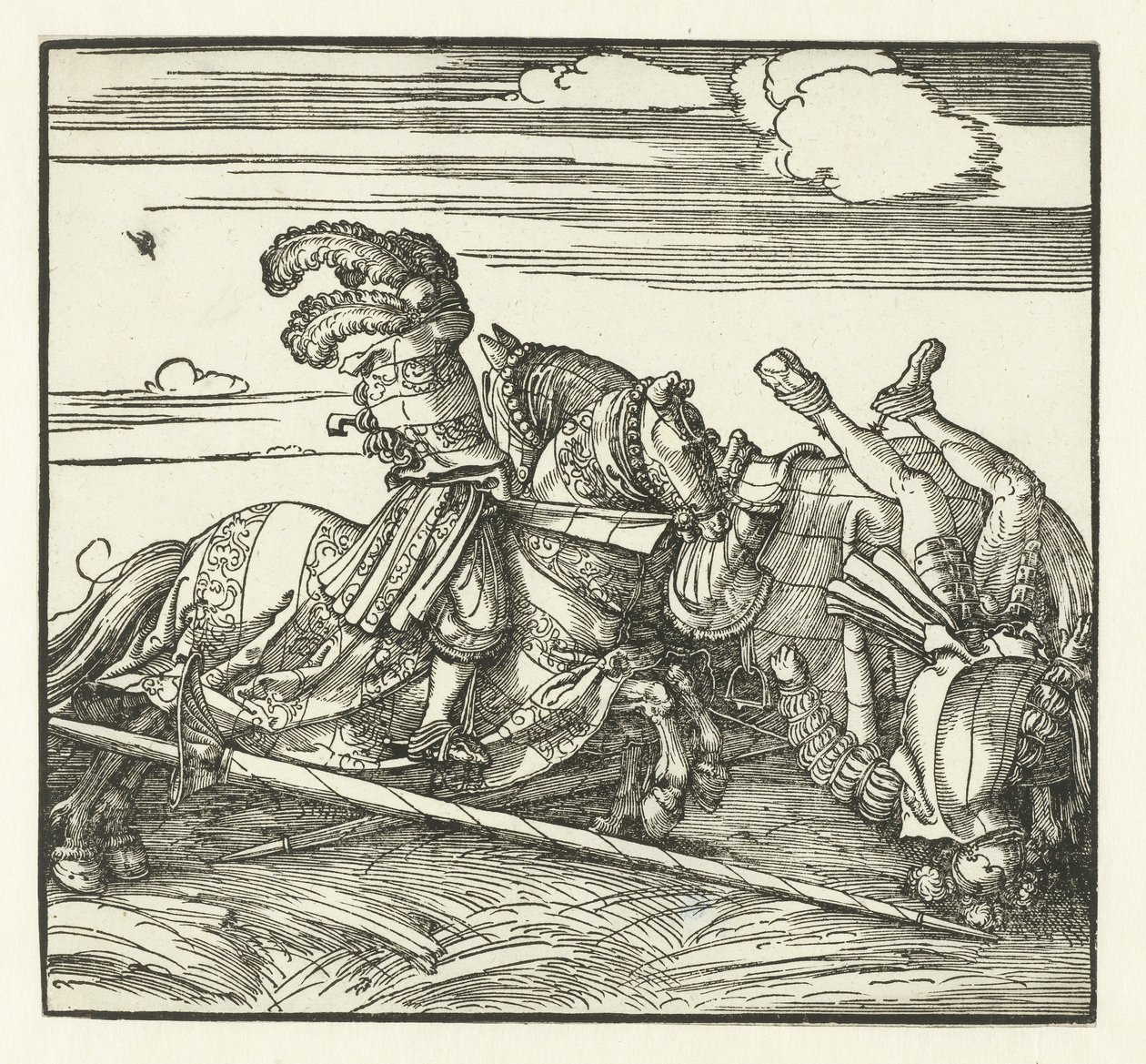 To ryttere som kjemper på hesteryggen av Albrecht Dürer or Duerer