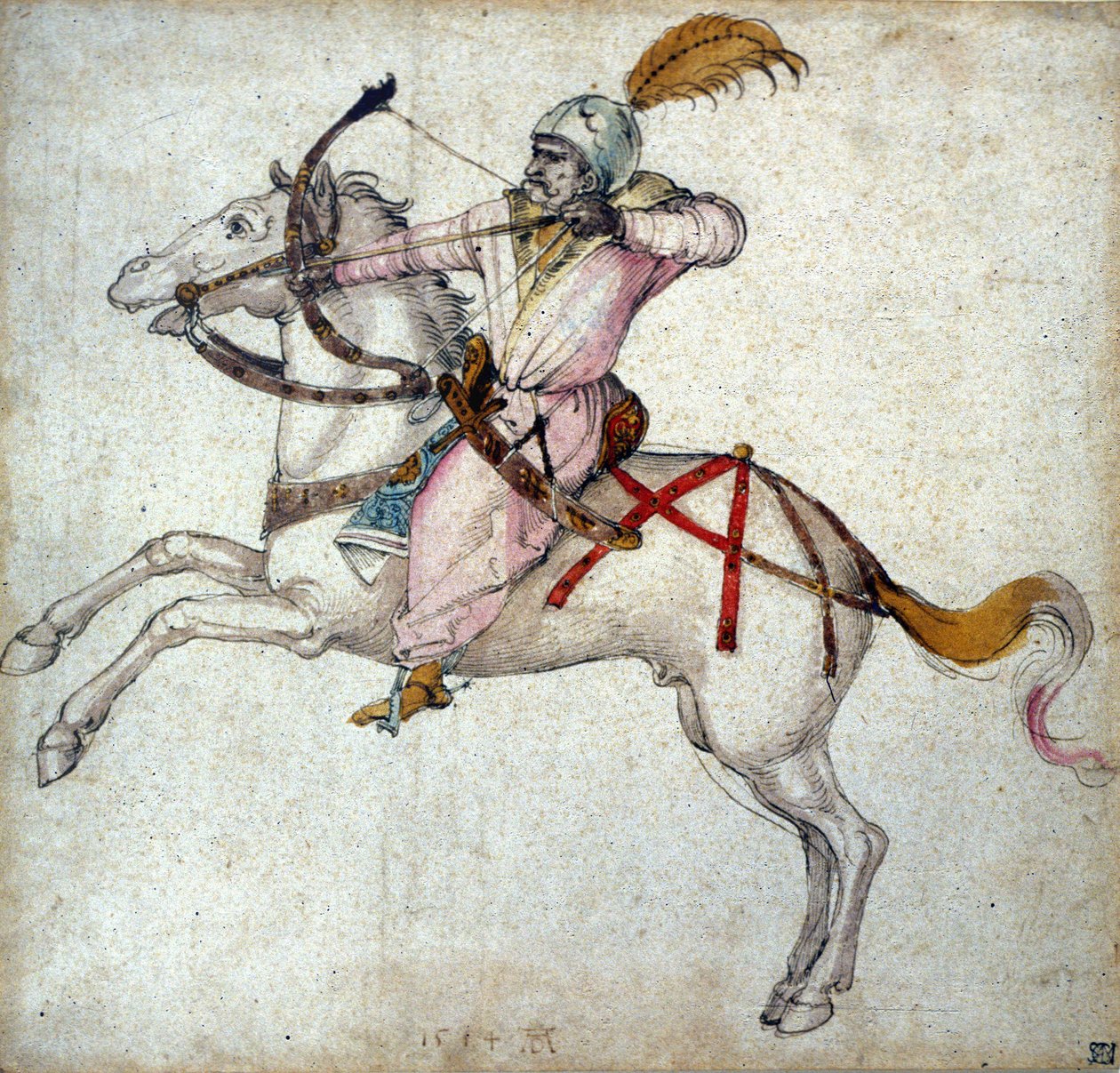En hestebueskytter. Tegning av Albrecht Durer (1471 - 1528). av Albrecht Dürer