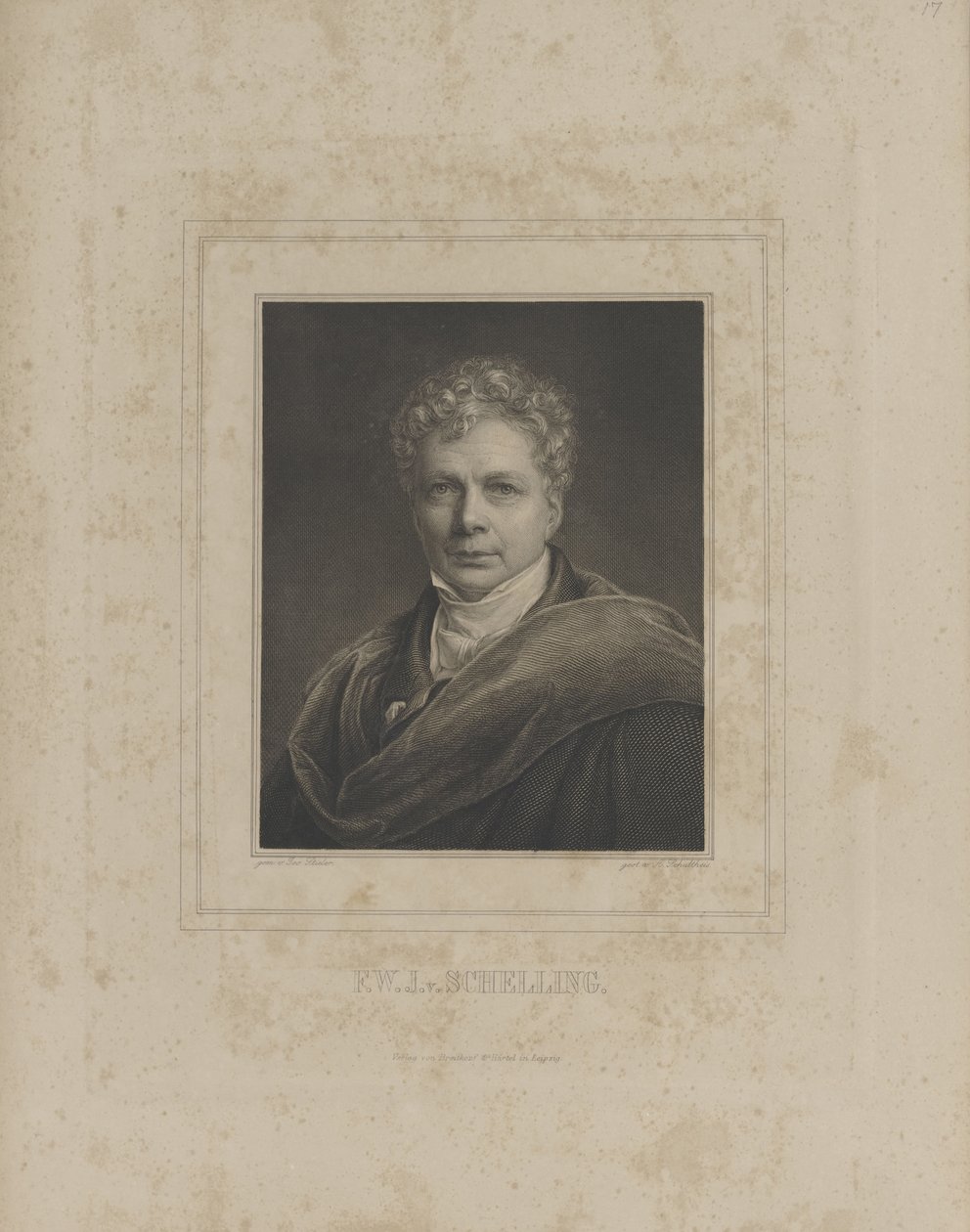 Friedrich Wilhelm Joseph Schelling 1775-1854, ca. 1840. av Albrecht Fürchtegott Schultheiss