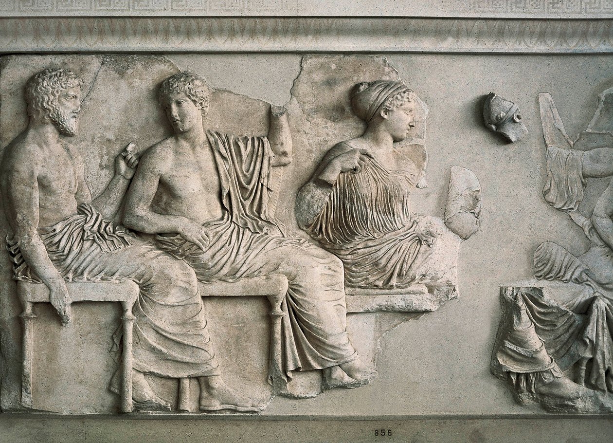 Poseidon, Apollo, Artemis og Afrodite representert på østfrisen av Parthenon av Alcamenes (attr. to)