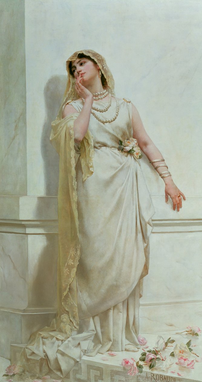 Den unge bruden, 1883 av Alcide Theophile Robaudi