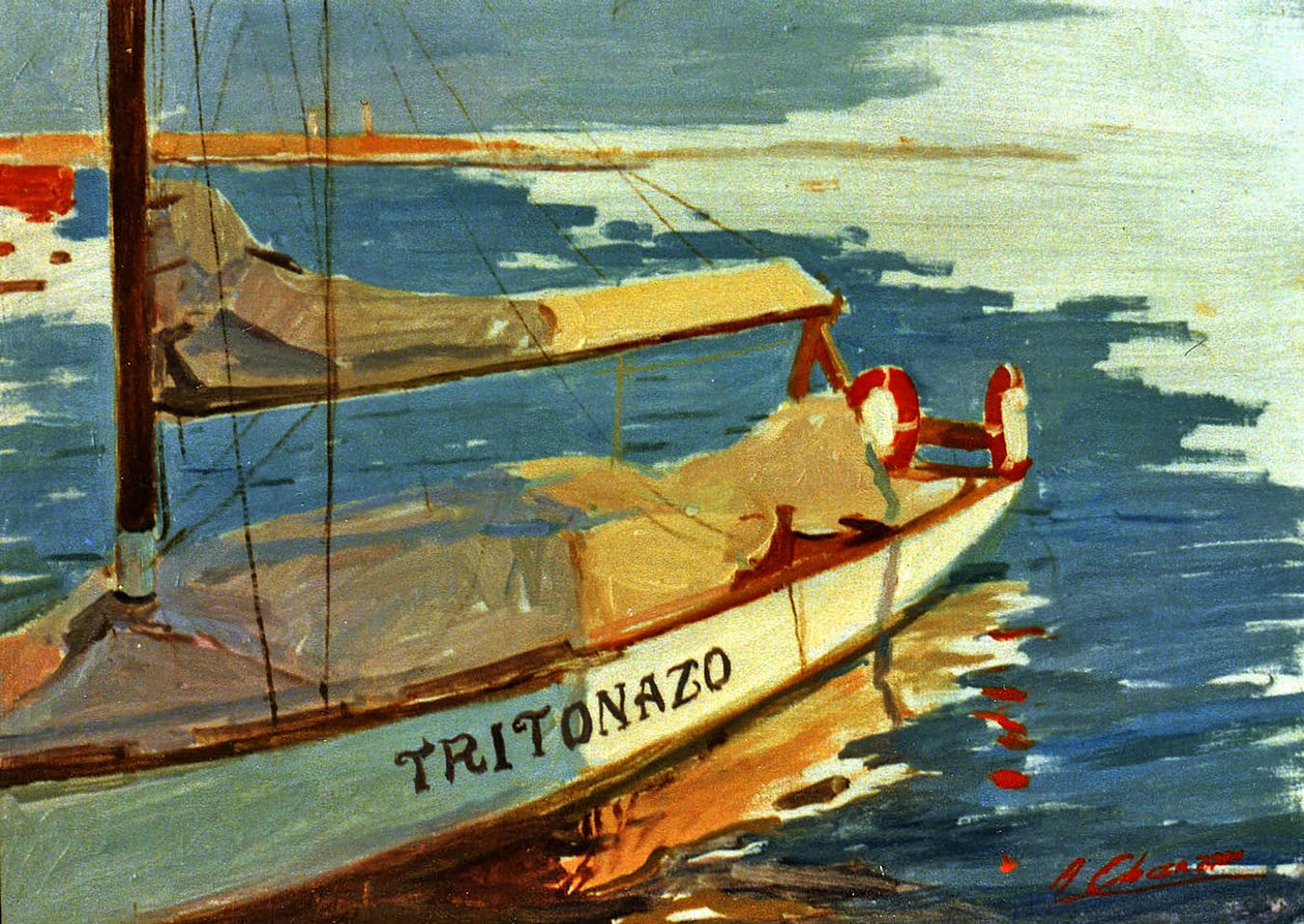 Marina med båt av Alejandro Cabeza