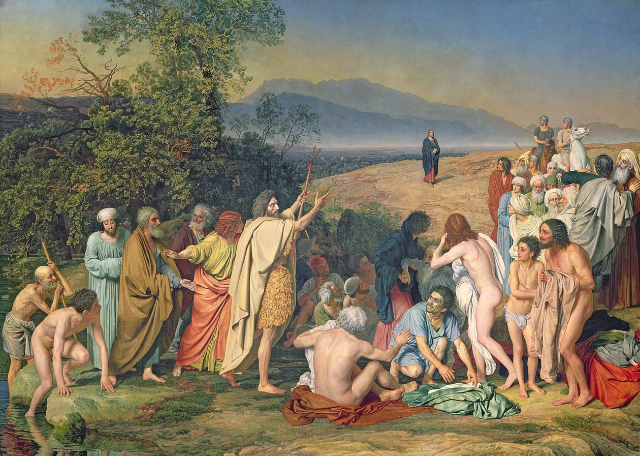 Kristi tilsynekomst for folket (The Appearance of the Messiah) 1837-57 av Aleksandr Andreevich Ivanov