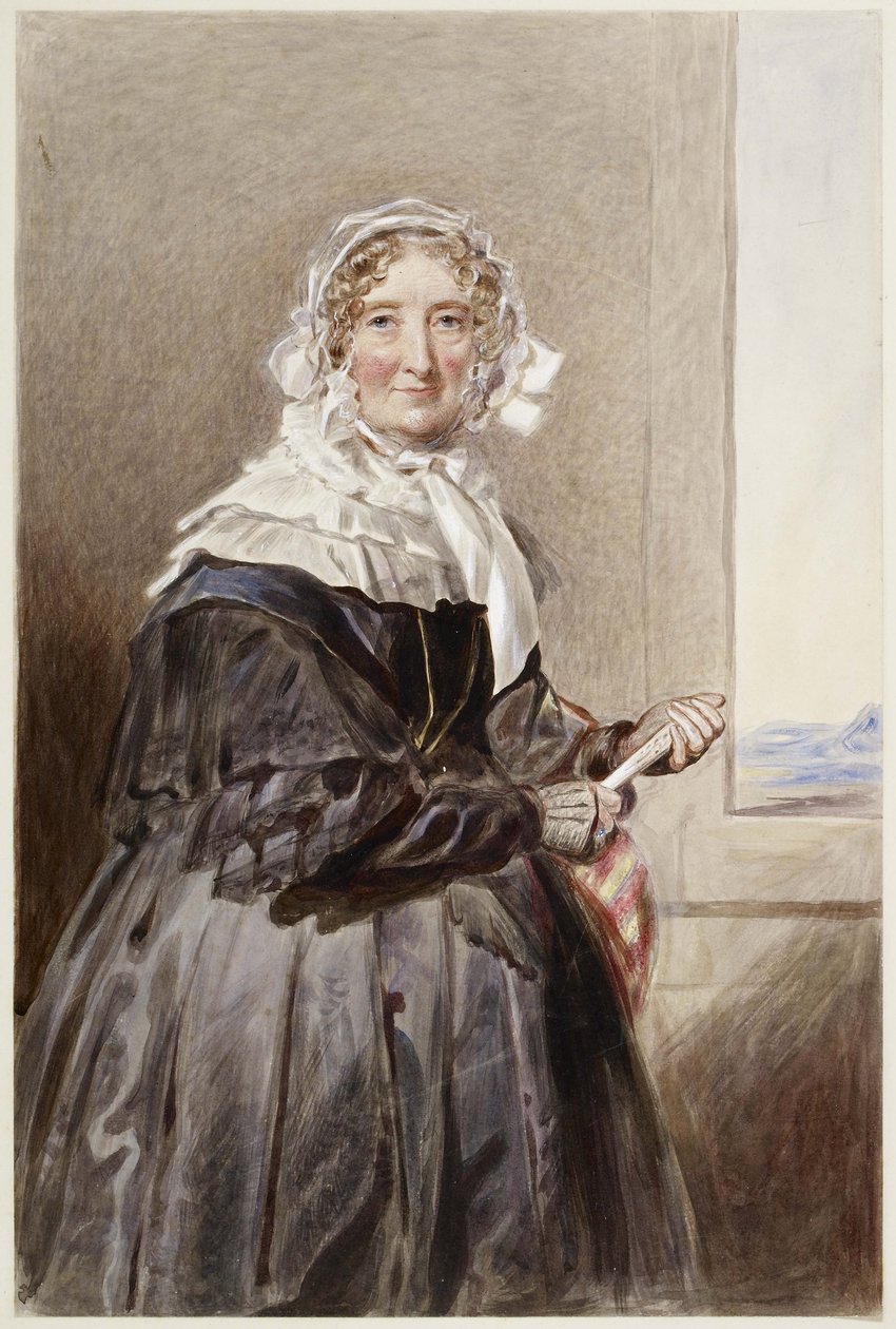 Portrett av Marie-Amélie, dronning av Frankrike (akvarell og kroppsfarge på krempapir) av Aleksandr Pavlovich Bryullov