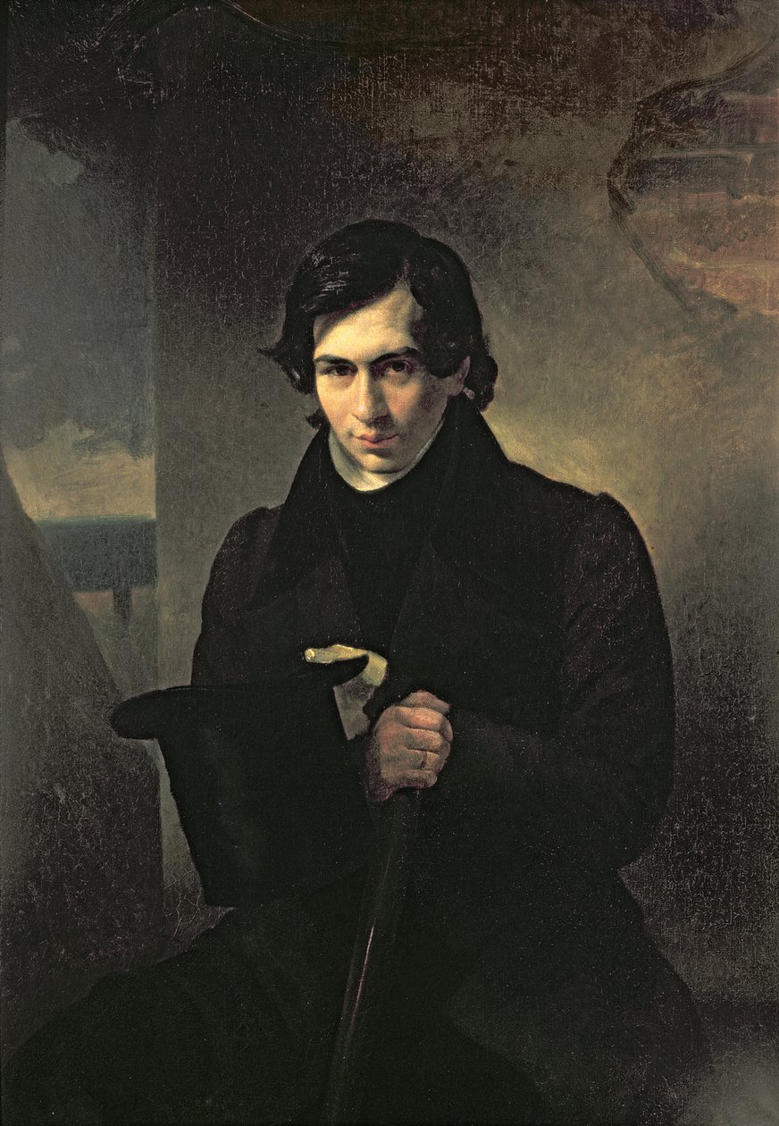 Portrett av den russiske forfatteren Nestor Kukolnik (1809-1868), 1836 av Aleksandr Pavlovich Bryullov