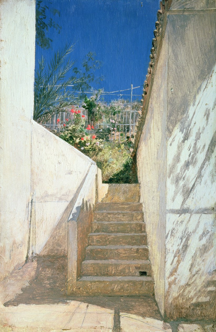 Steps in a Garden, Algerie, 1883 av Aleksandr Pavlovich Bryullov