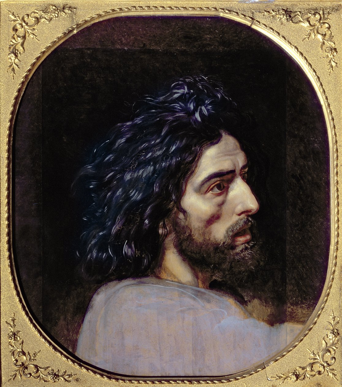 Leder av døperen Johannes, studie for 'Kristi tilsynekomst for folket' (olje på papir) av Aleksandr Andreevich Ivanov