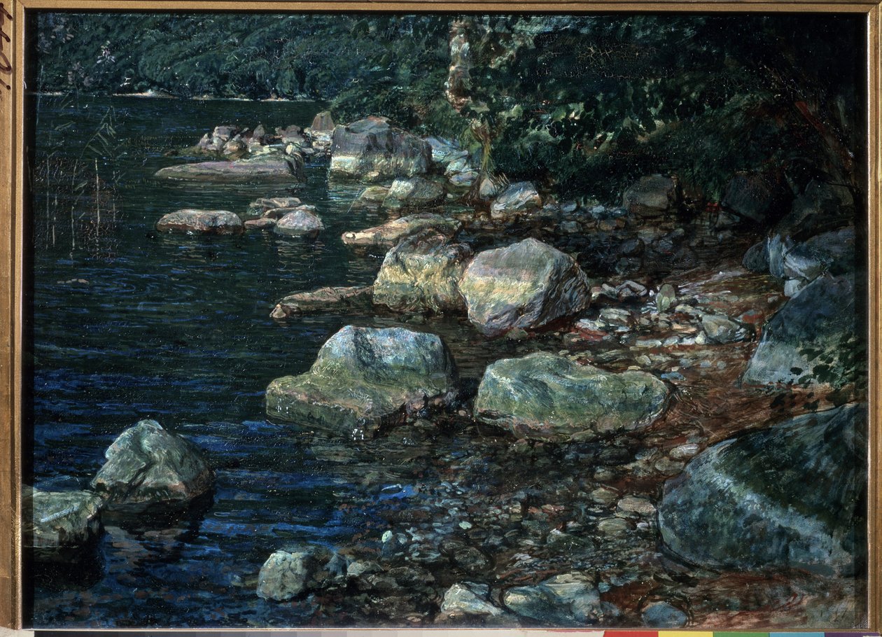 ""Vann og steiner i Palazzuolo, Italia"" En torrent. Maleri av Alexander Ivanov (1806-1858) 1845 State Tretyakov Gallery, Moskva av Aleksandr Andreevich Ivanov