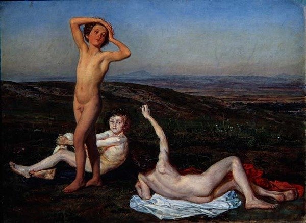 Three Naked Boys, studie for 