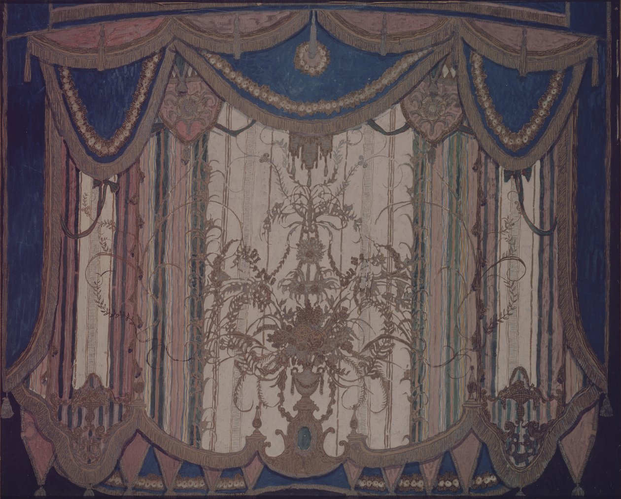Design av gardin for teaterstykket Maskeraden av M. Lermontov, 1917 av Aleksandr Jakovlevic Golovin