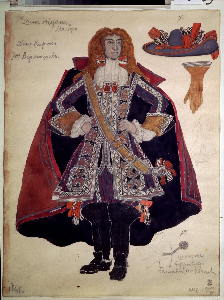 Dessin de costume pour la piece Dom Juan de Moliere (Jean Baptiste Poquelin   1317991   no       norwegian Successfully Translated  Original: Constellations of Gemini and Canis Minor, 1729 Translat: Constellations of Gemini and Canis Minor, 1729 1207033 no av Aleksandr Jakovlevic Golovin