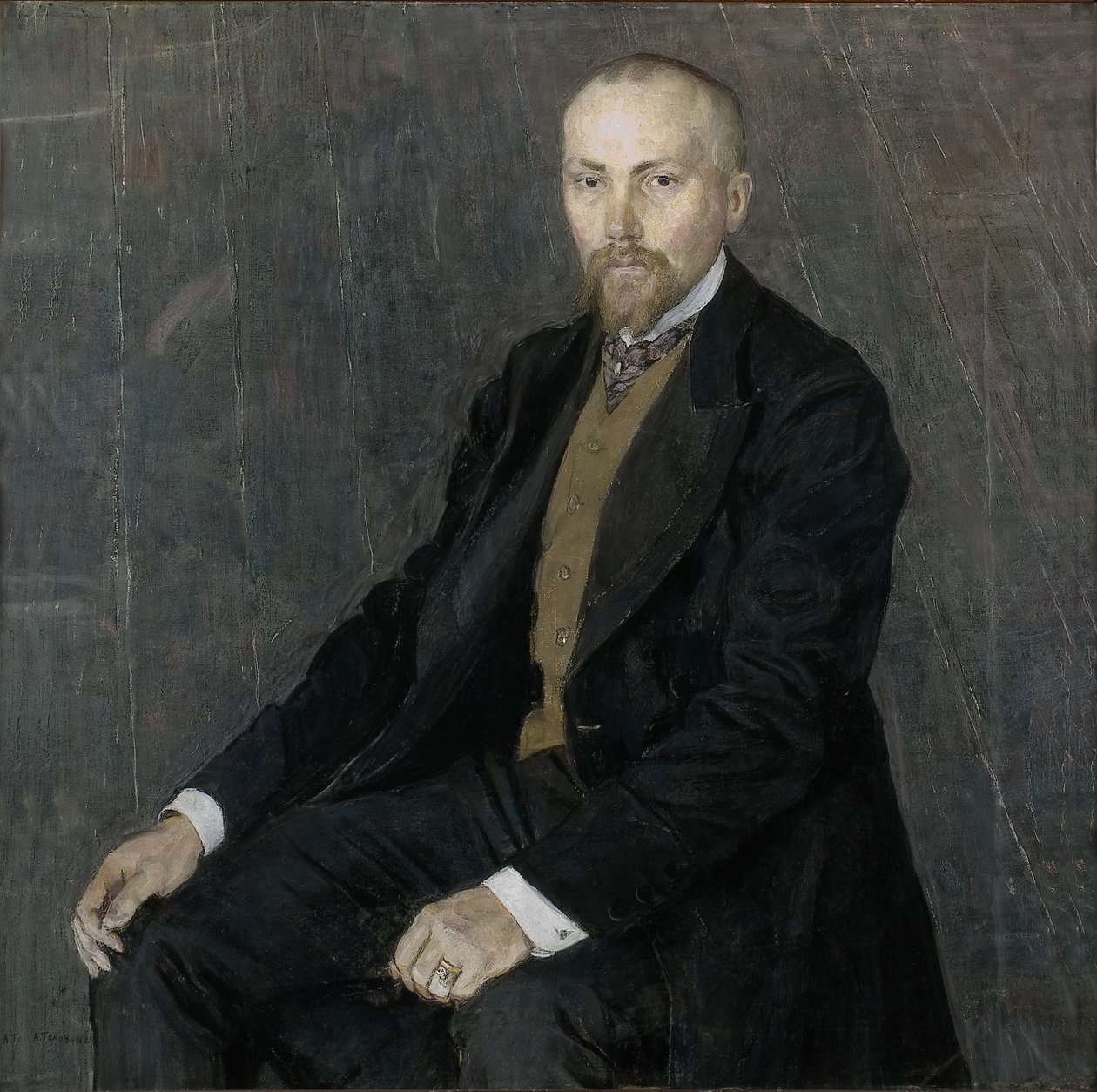 Portrett av kunstneren Nicholas Roerich 1874-1947, 1907 av Aleksandr Jakovlevic Golovin