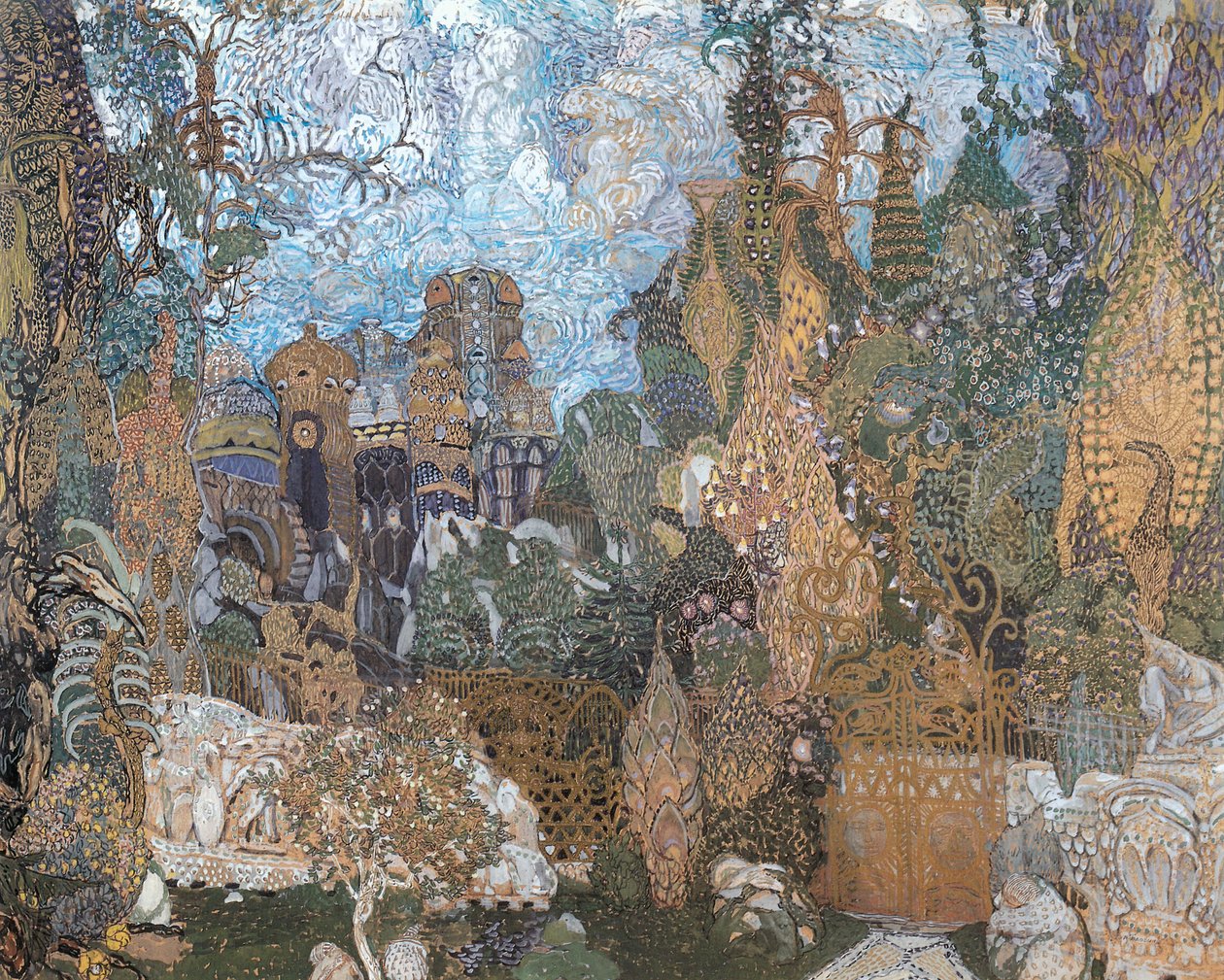 Scenedesign for Kasjtsjeis rike av Aleksandr Jakovlevic Golovin