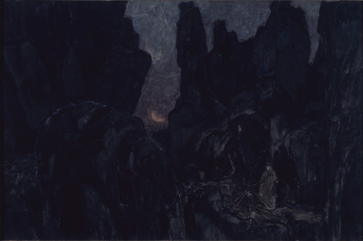 Scenedesign for operaen Carmen av G. Bizet, 1908 av Aleksandr Jakovlevic Golovin