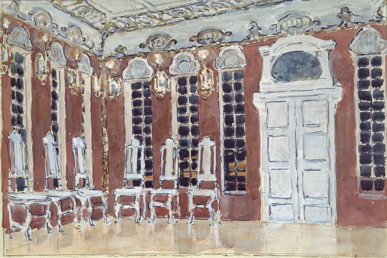 Scenedesign for operaen The Ice House av A. Koreshchenko, 1900 av Aleksandr Jakovlevic Golovin