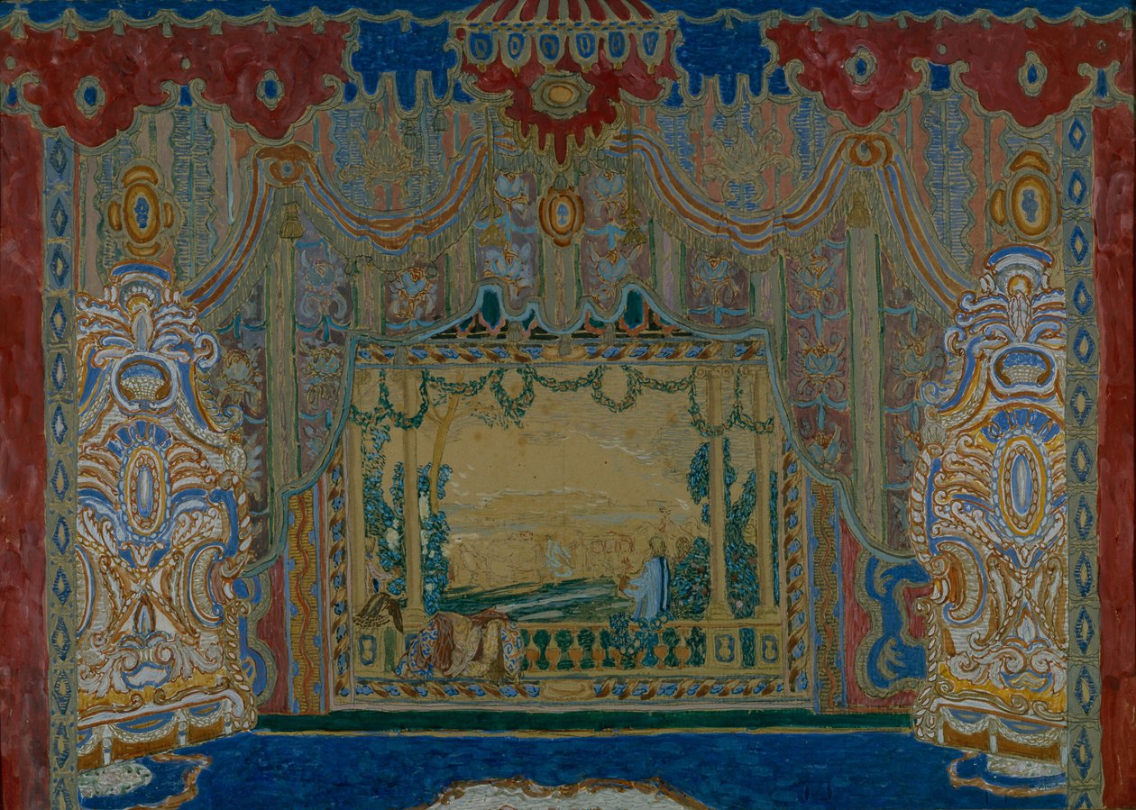 Scenedesign for teaterstykket Don Juan av Moliére, 1910 av Aleksandr Jakovlevic Golovin