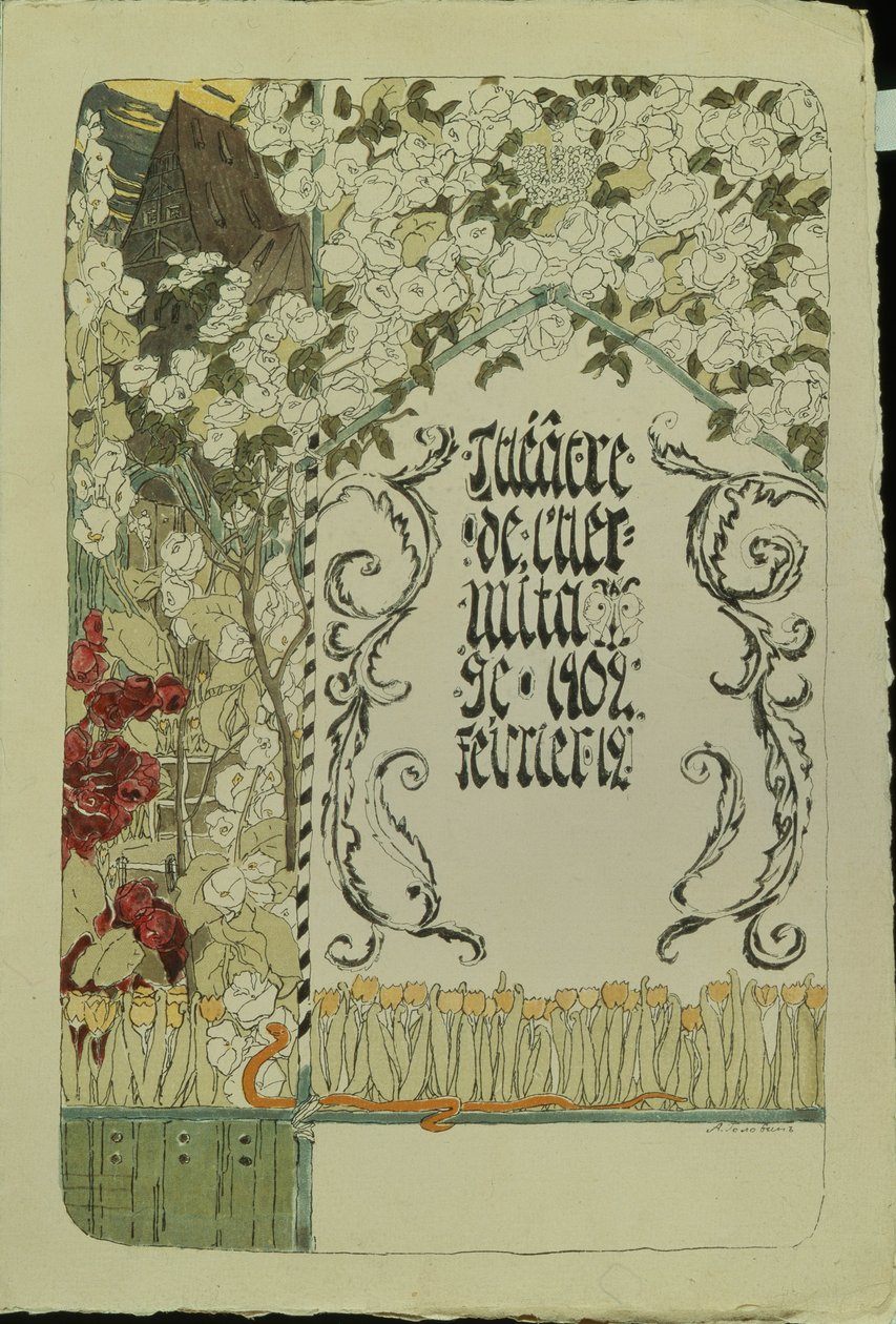 Teaterprogram for teaterstykket Faust, 1902 av Aleksandr Jakovlevic Golovin