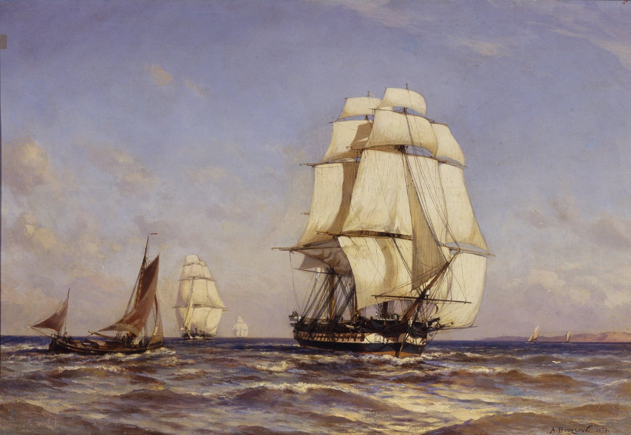 Russisk fregatt Mercury, 1879 av Aleksandr Karlovich Beggrov