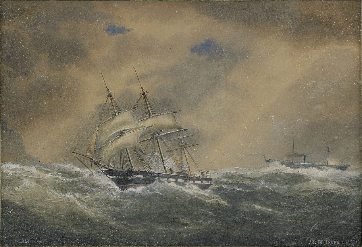 Dampfregatten Svetlana, 1878 av Aleksandr Karlovich Beggrov