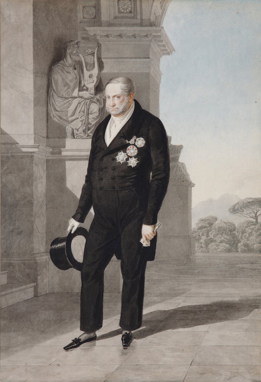 Portrett av kong Frans I av de to Siciliene 1777-1830, 1825 av Aleksandr Pavlovich Bryullov