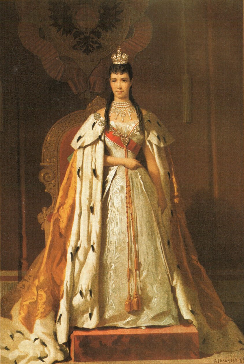 Portrett av Maria Fyodorovna (1847-1928) av Aleksandr Petrovic Sokolov