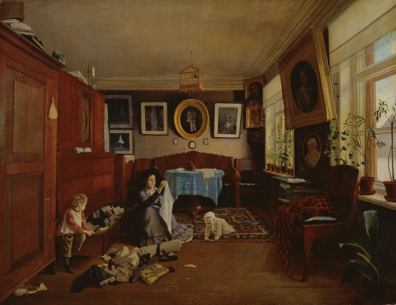 Interiør, 1879 av Aleksei Alekseevich Bobrov