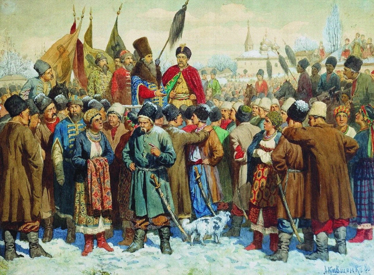 Boyer Vazili Buturlins tale ved Rada of Pereslav, 190 av Aleksei Danilovich Kivshenko