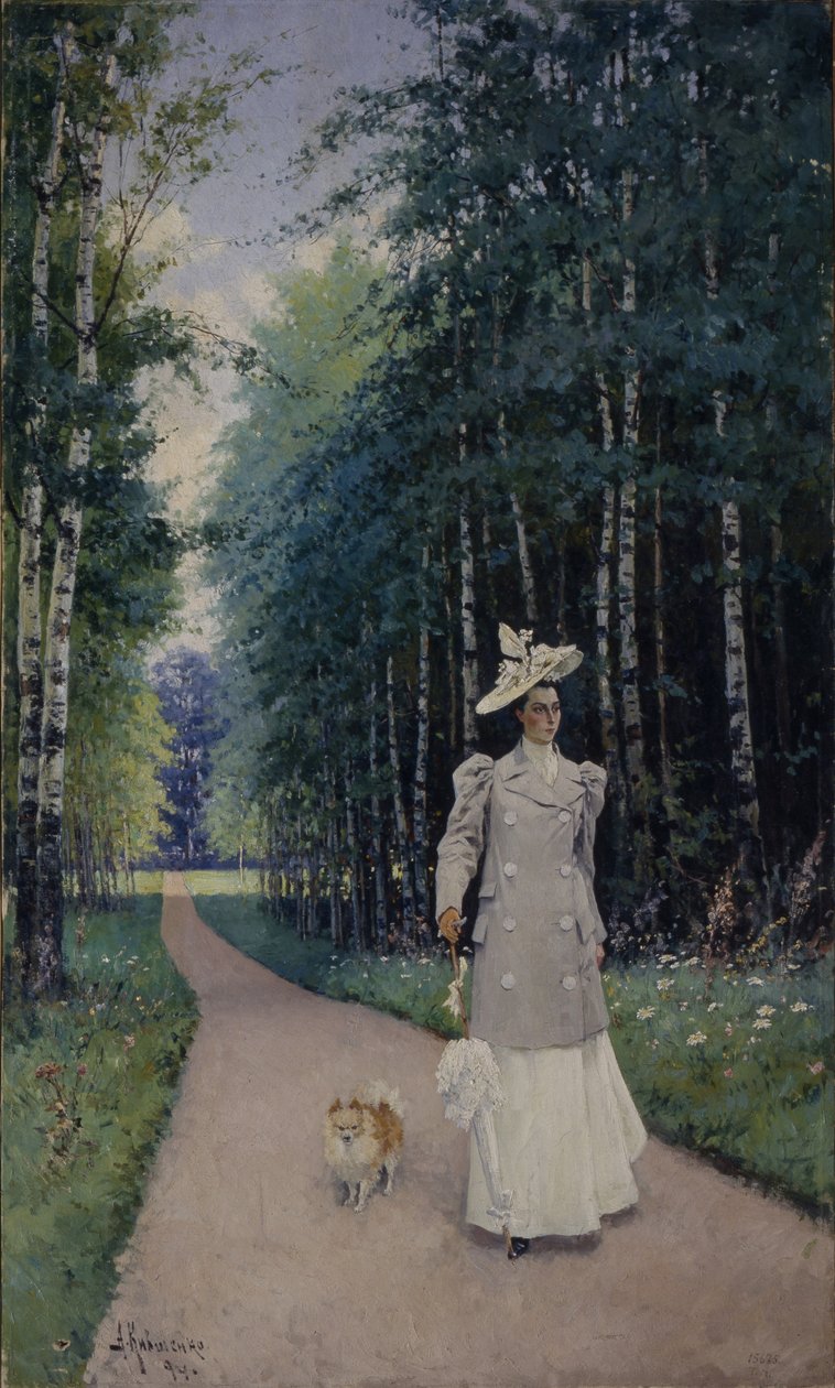 Gå. Portrett av grevinne Leokadia Shirinskaya-Shikhmatova, 1894 av Aleksei Danilovich Kivshenko