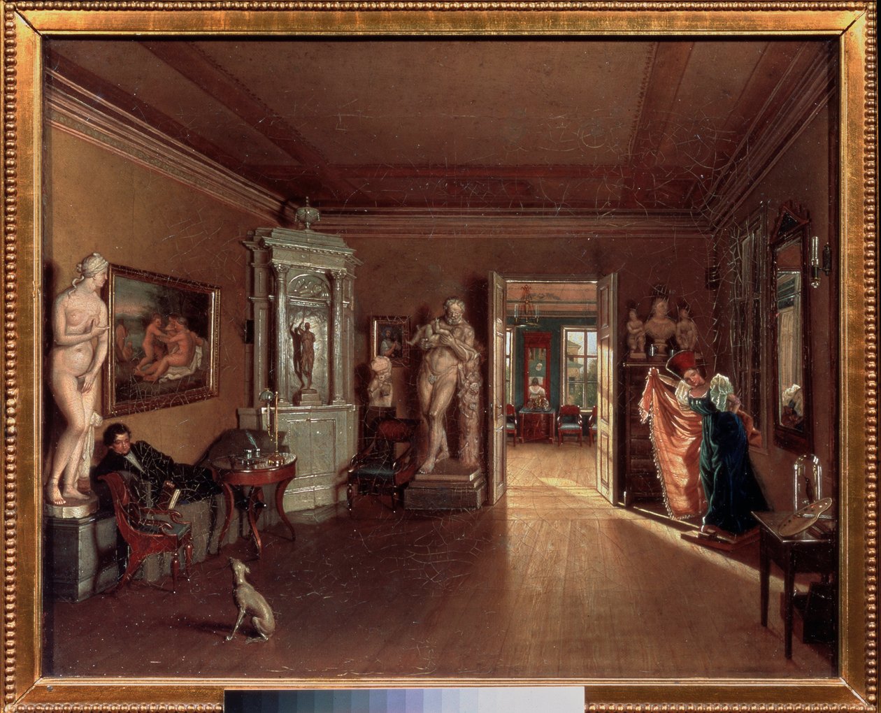 Studioet til kunstneren Alexei (Alexis) Venetsianov (1780-1847) i Saint Petersburg siecle - State Tretyako av Aleksei Gavrilovich Venetsianov