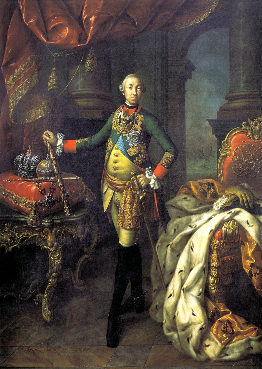 'Portrett av tsar Peter III', 1762. av Aleksei Petrovich Antropov
