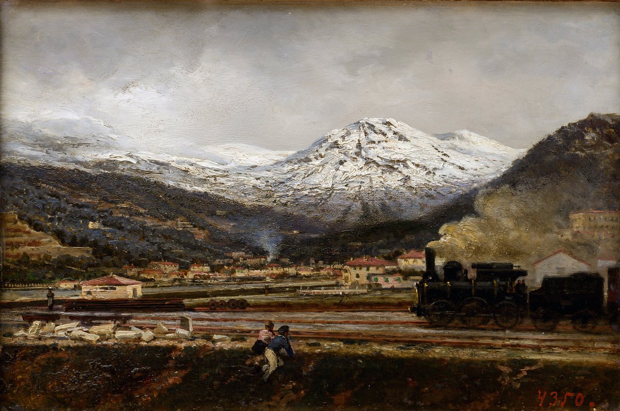 Fjelllandskap av Alexei Petrovich Bogolyubov (Bogoliubov ou Bogolioubov) (1824–1896) av Aleksei Petrovich Bogolyubov