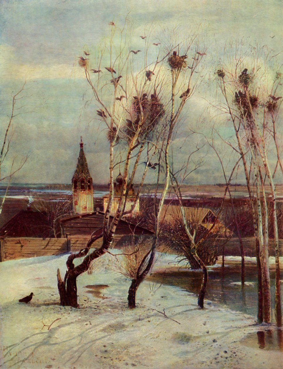 'Ravnene har ankommet', 1871, 1965. av Aleksey Savrasov