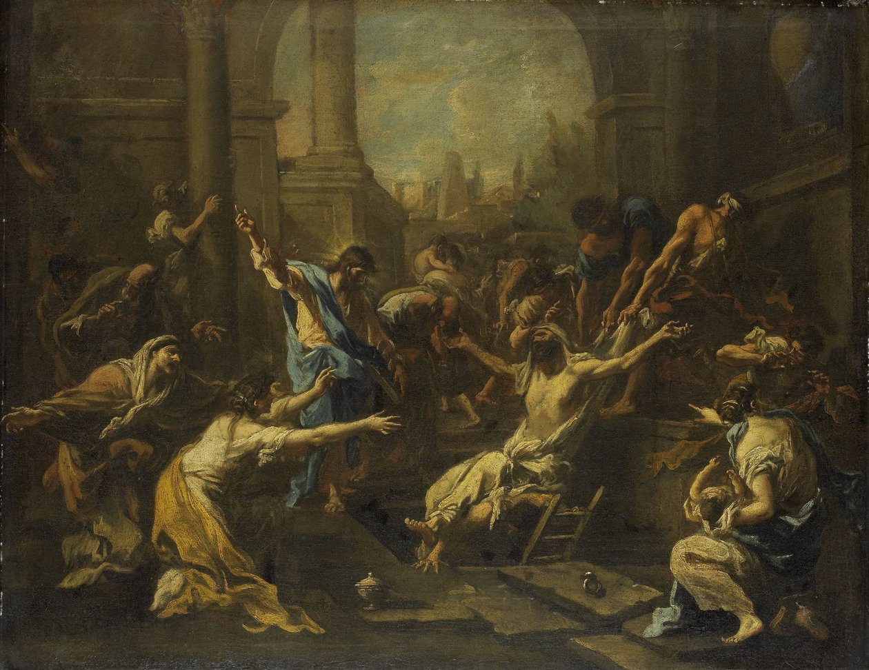 The Raising of Lazarus av Alessandro Magnasco