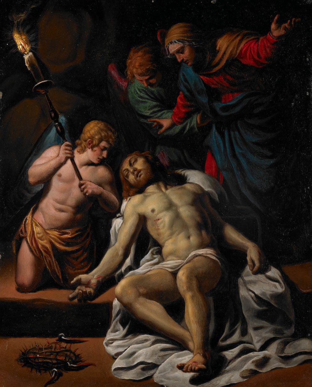 The Lamentation, ca. 1617 (olje, forhøyet i gull, på kobber) av Alessandro Turchi