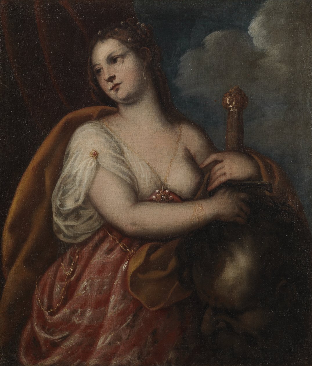 Judith med hodet av Holofernes, ca. 1635 (olje på lerret) av Alessandro  Varotari