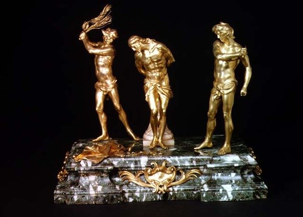 Flagelering av Kristus, midten av 1600-tallet (forgylt bronse) av Alessandro Algardi