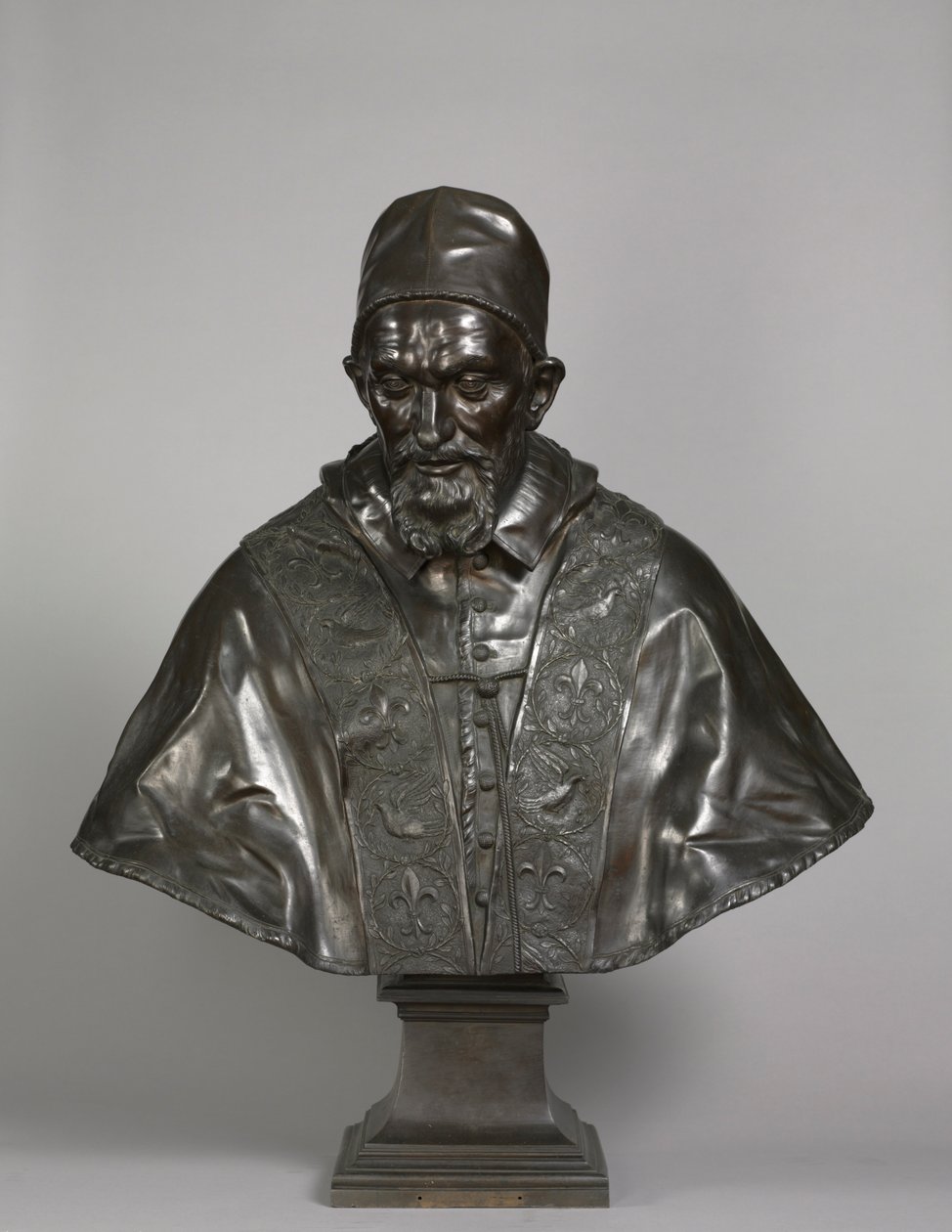 Portrett av pave Innocent X Pamphili, designet 1647-1648, støpt 1650-1700. av Alessandro Algardi