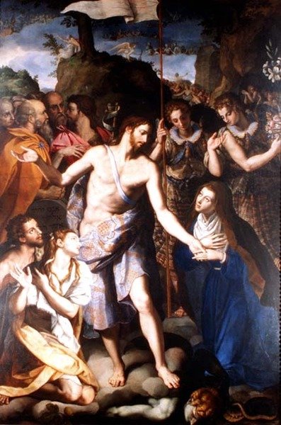 Kristi nedstigning i limbo av Alessandro Allori