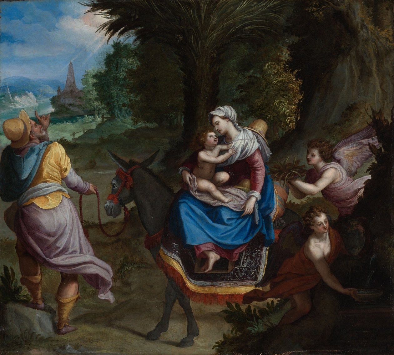 Flukten til Egypt av Alessandro Allori