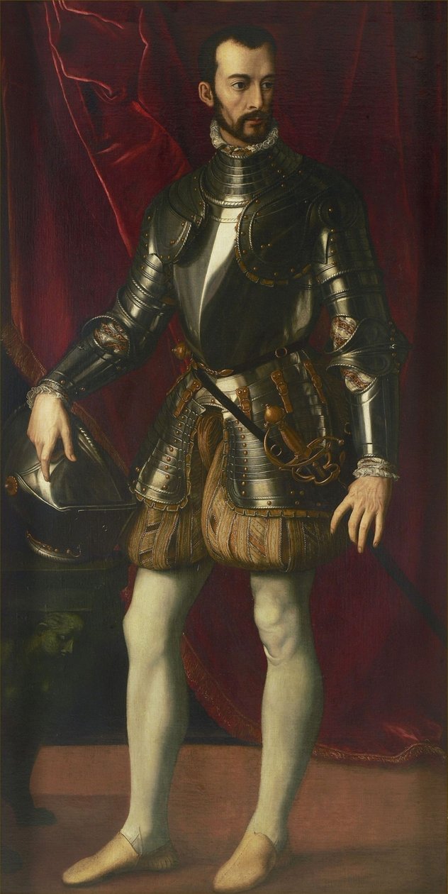 Portrett av Francesco I de Medici 1541-1587, storhertug av Toscana, 1570-1575. av Alessandro Allori