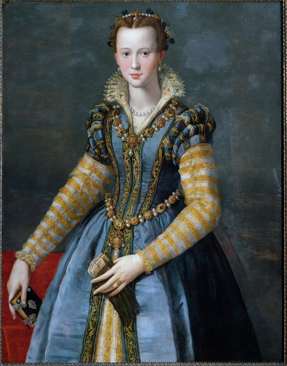 Portrett av Mary av Medicis, kone til Henry IV og mor til Louis XIII av Alessandro Allori